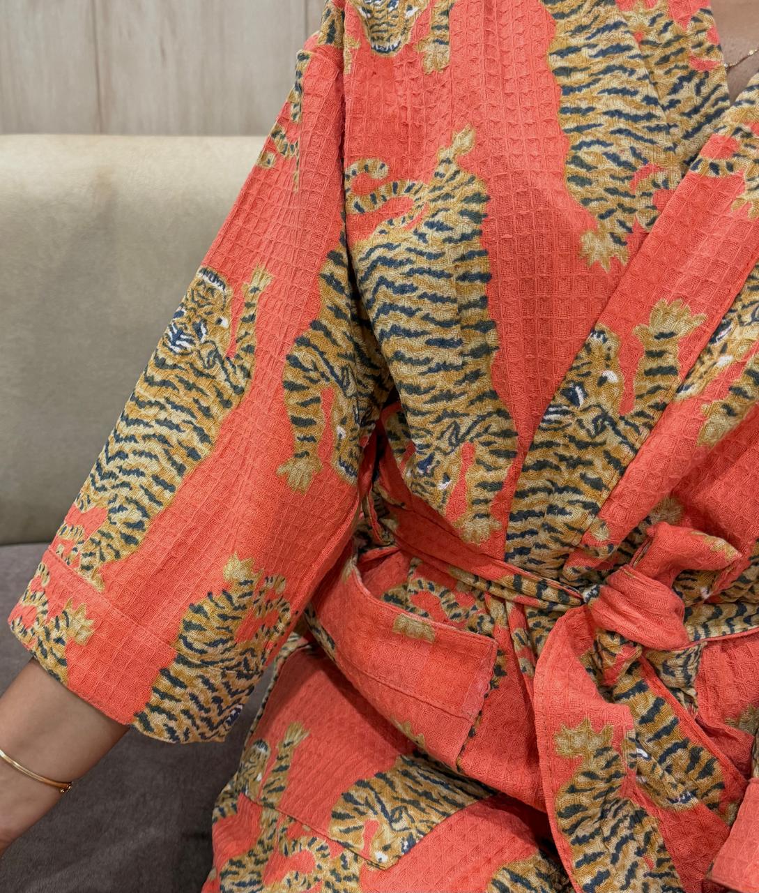 Waffle Cotton Adult Bathrobe