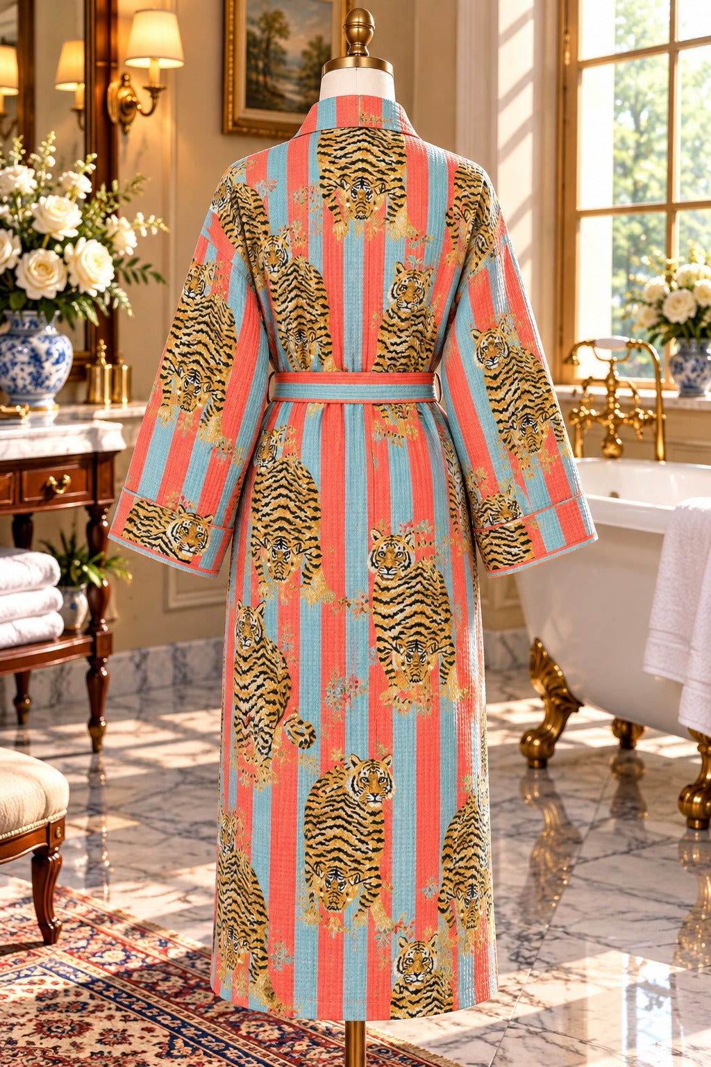 Waffle Cotton Adult Bathrobe