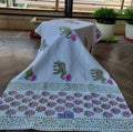 Handblock Printed Waffle Cotton Towel - Padma Hathi