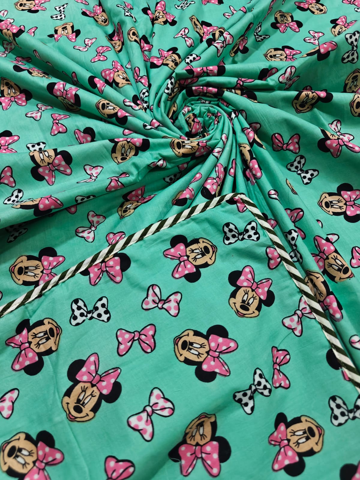 Mulmul Baby Dohar - Minty Bow Dreams