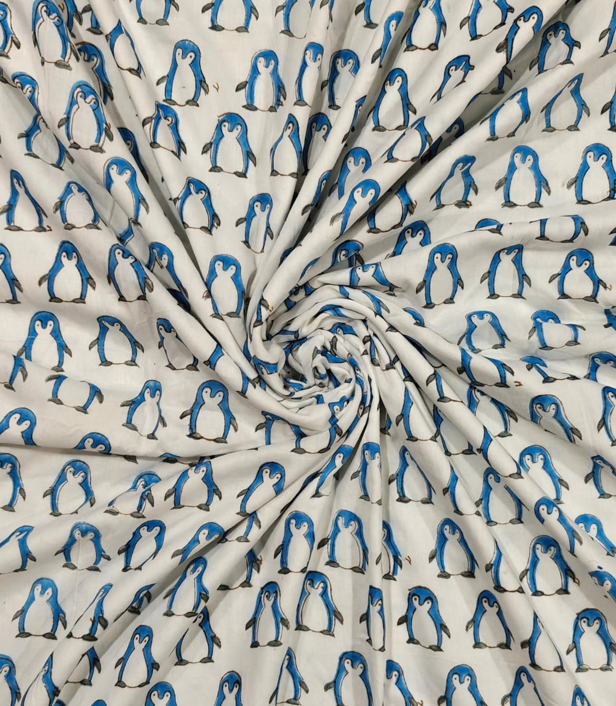 Reversible Handblock Printed Mulmul Baby Dohar - Polar Pals