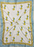 Reversible Handblock Printed Mulmul Baby Dohar - Sunny Giraffe