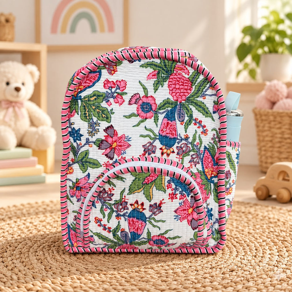 Kids Backpack – Vibrant Quilted Cotton
