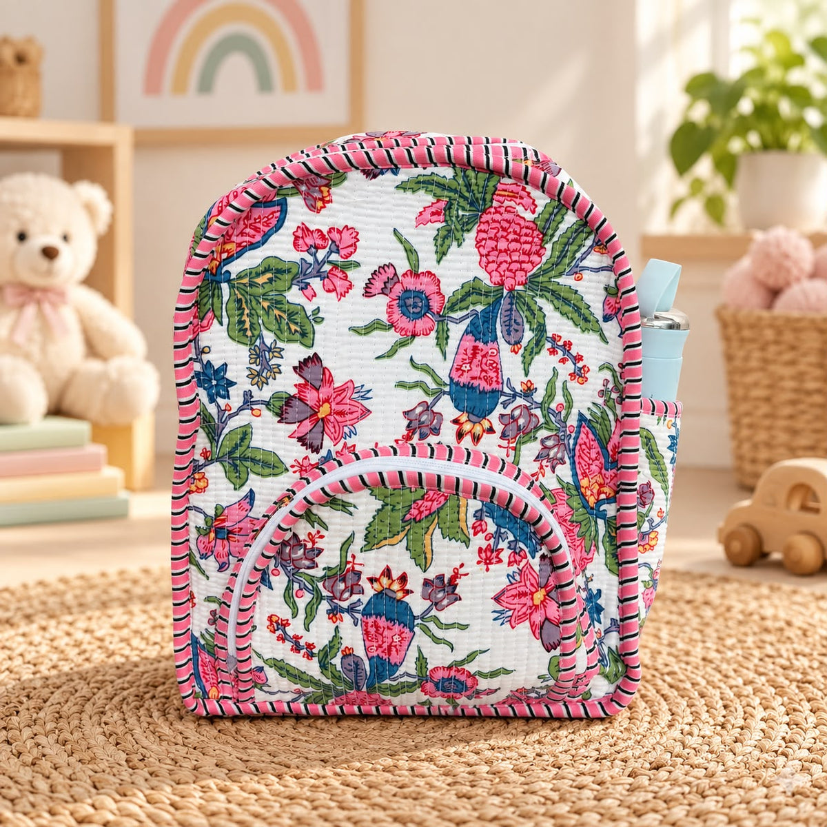 Kids Backpack – Vibrant Quilted Cotton