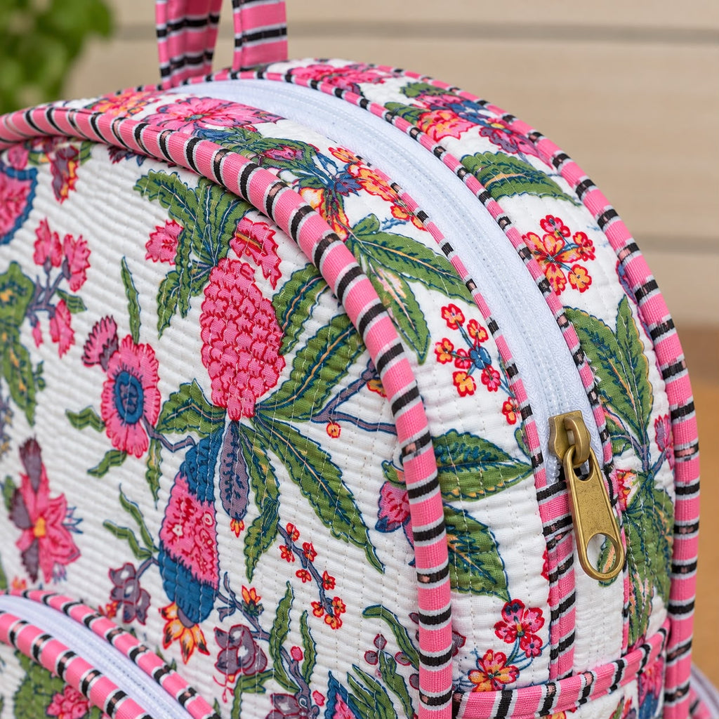 Kids Backpack – Vibrant Quilted Cotton