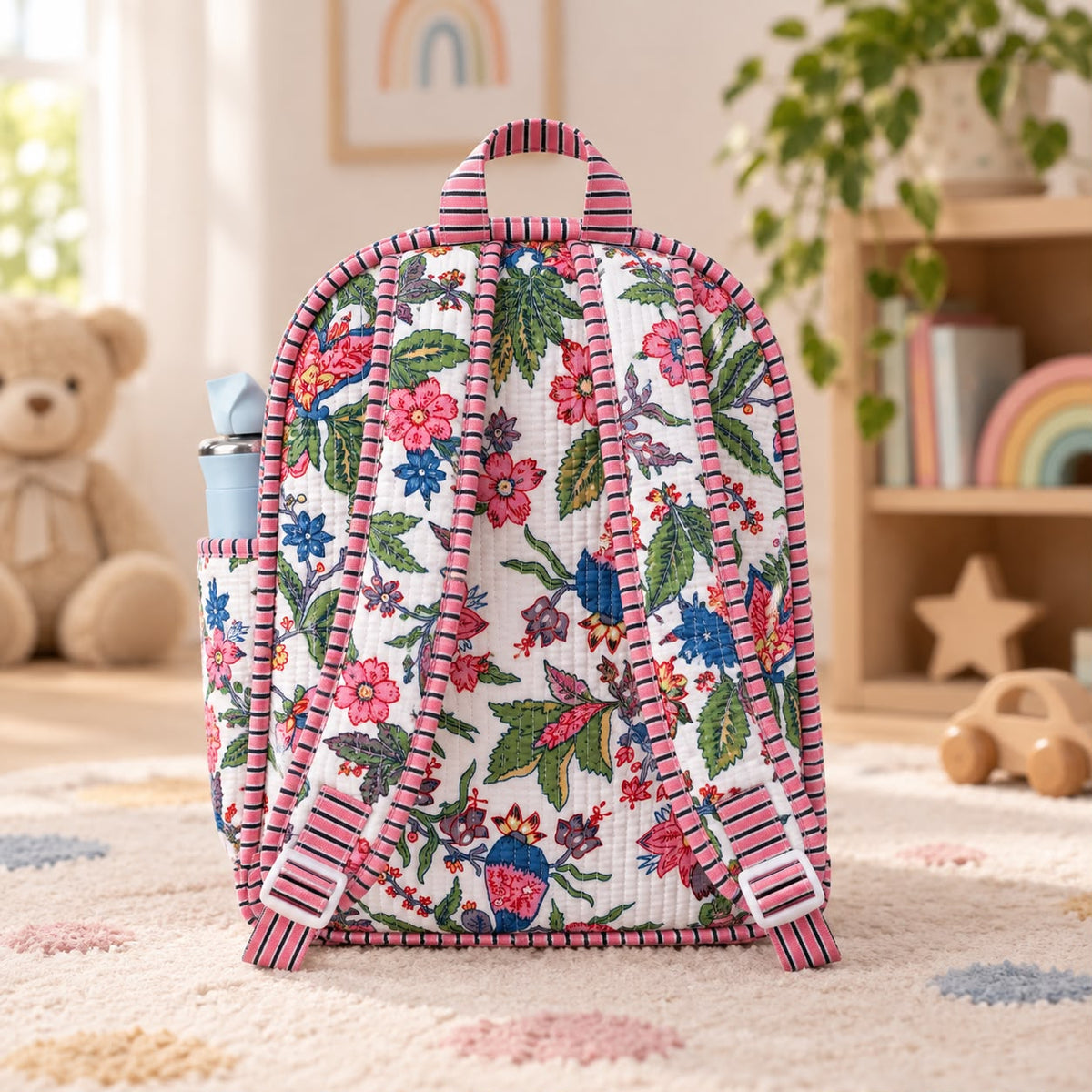 Kids Backpack – Vibrant Quilted Cotton