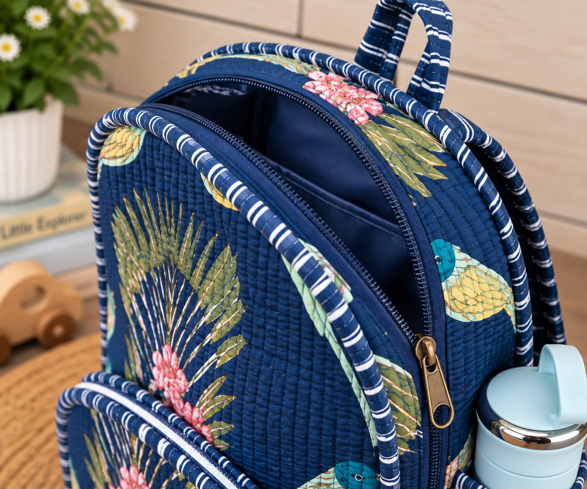 Kids Backpack – Vibrant Quilted Cotton