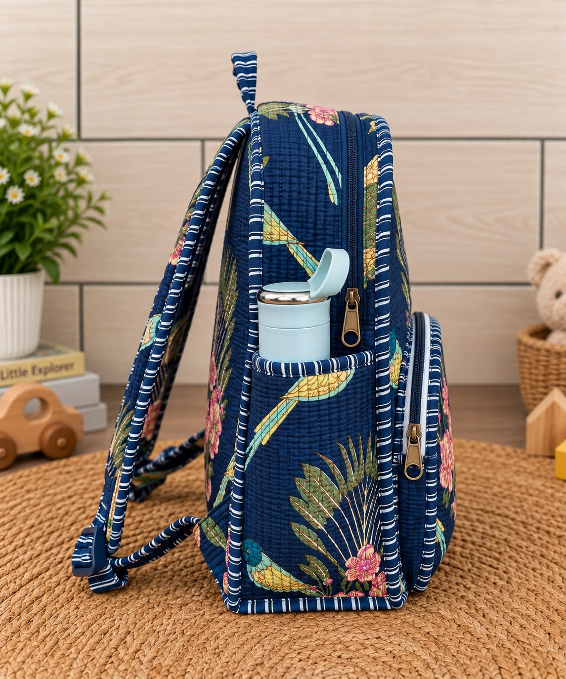 Kids Backpack – Vibrant Quilted Cotton