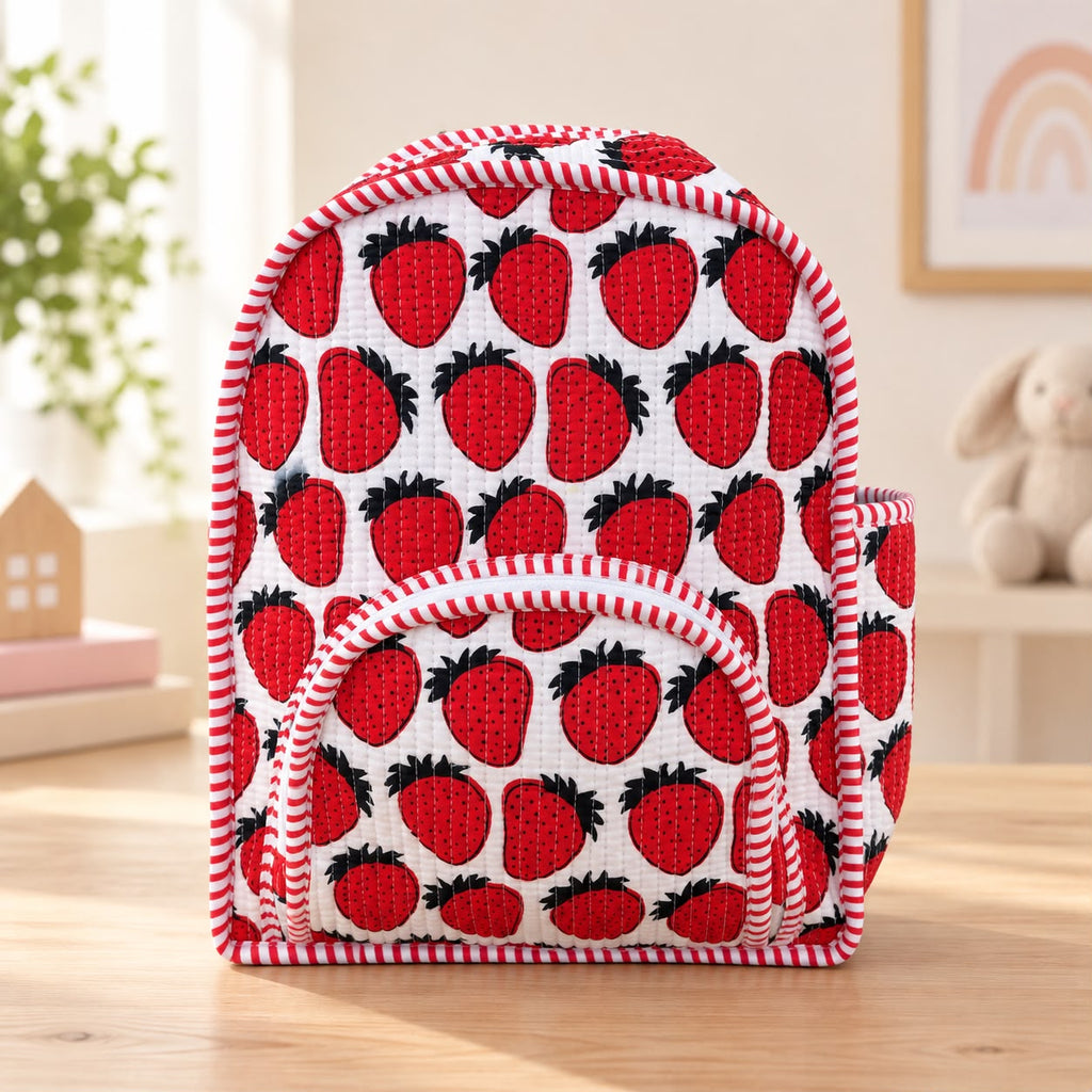 Kids Backpack – Vibrant Quilted Cotton