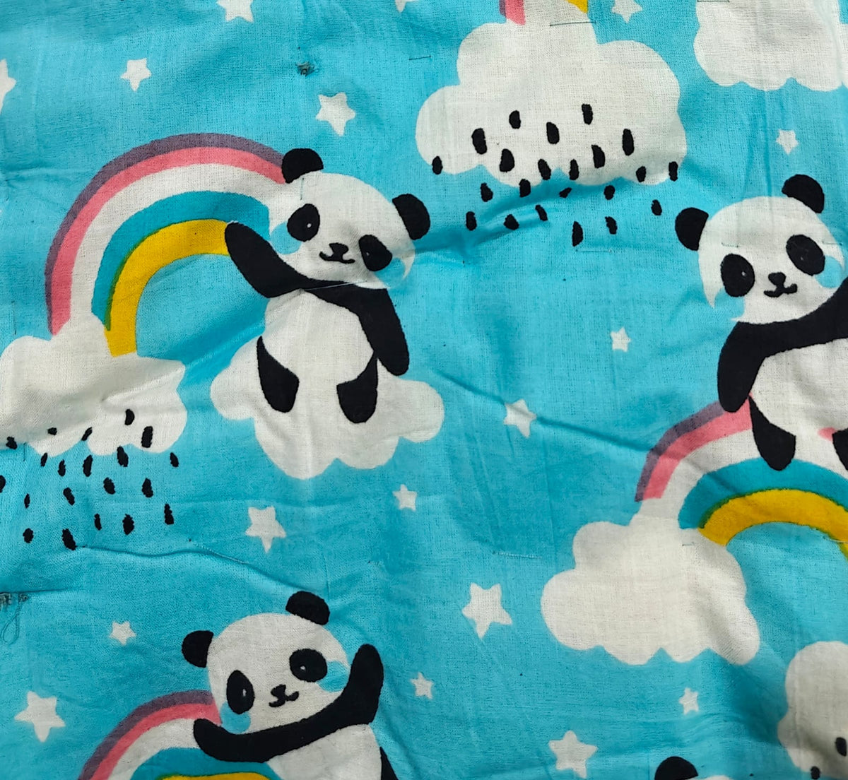 Mulmul Baby Quilt - Panda Sky