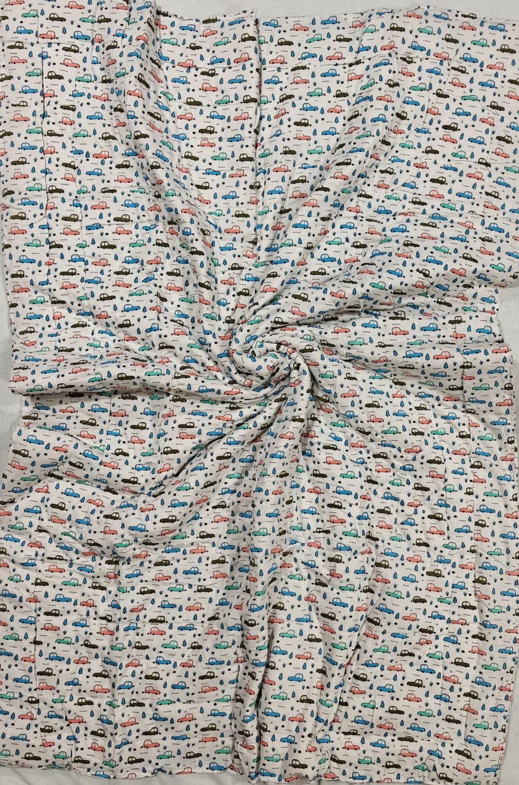 Mulmul Baby Quilt - Tiny Wheels