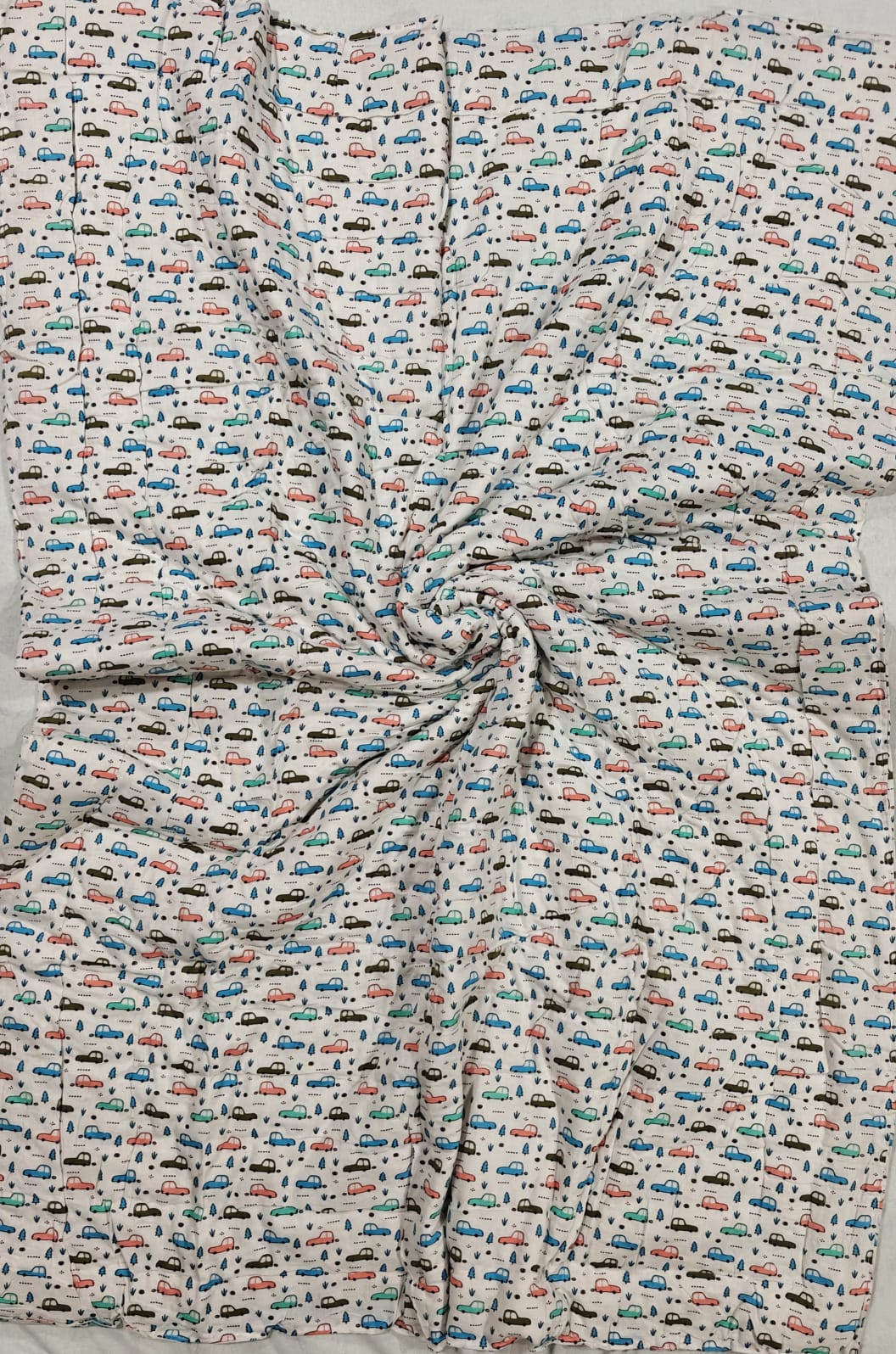 Mulmul Baby Quilt - Tiny Wheels