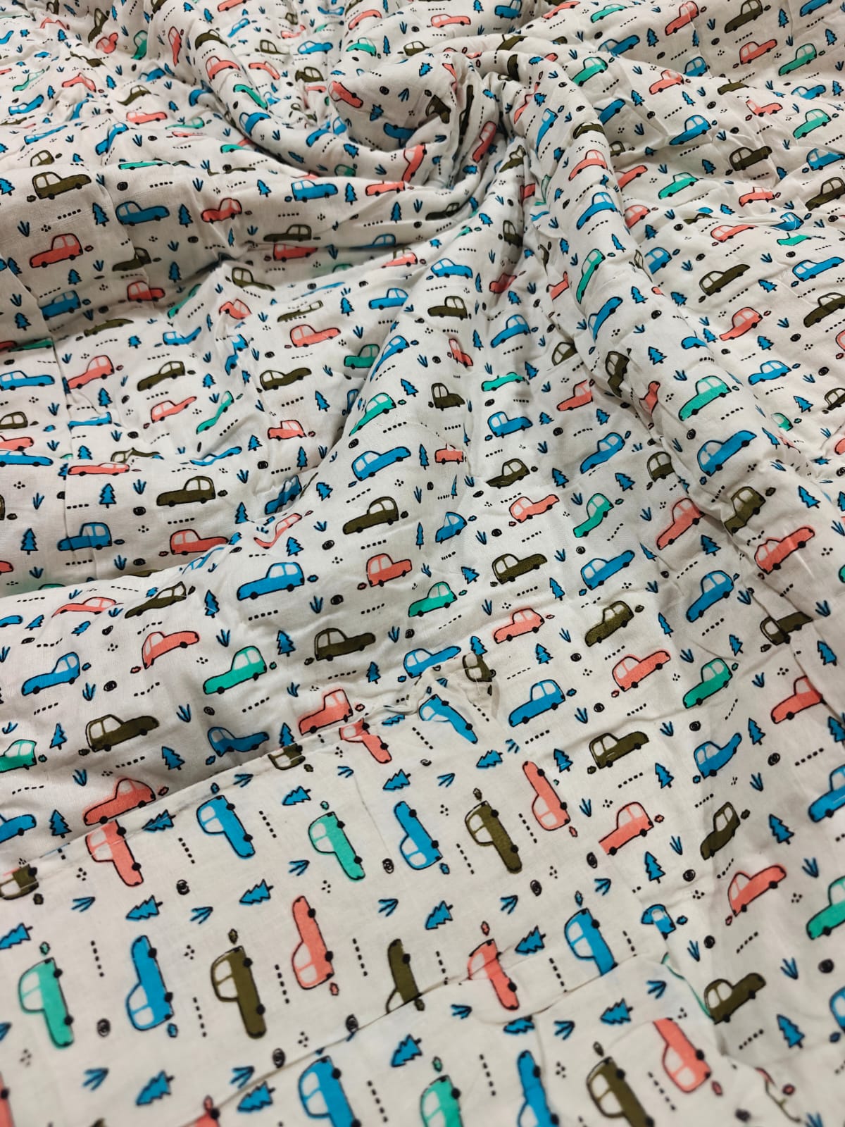 Mulmul Baby Quilt - Tiny Wheels