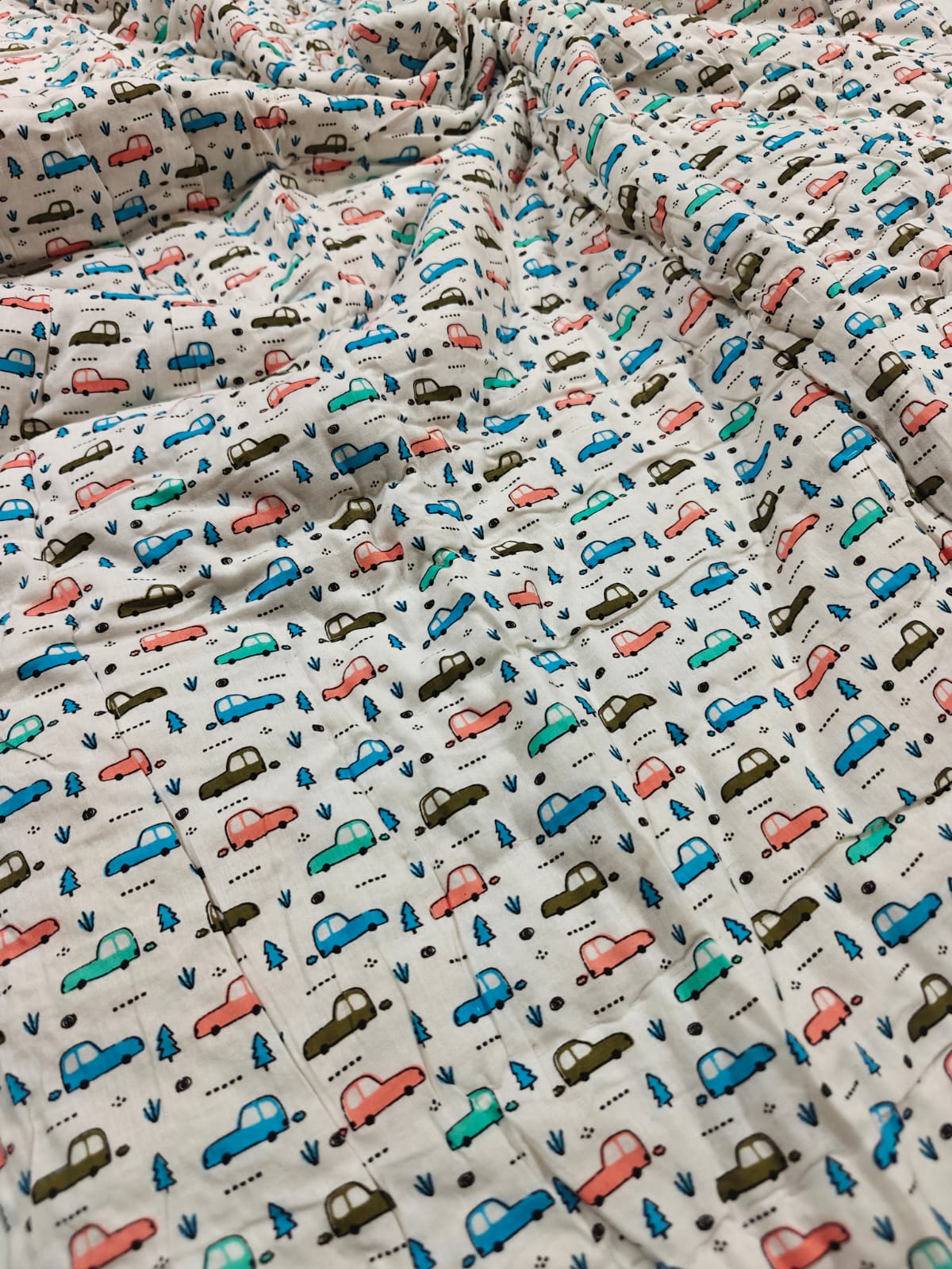 Mulmul Baby Quilt - Tiny Wheels