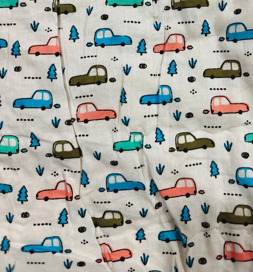 Mulmul Baby Quilt - Tiny Wheels
