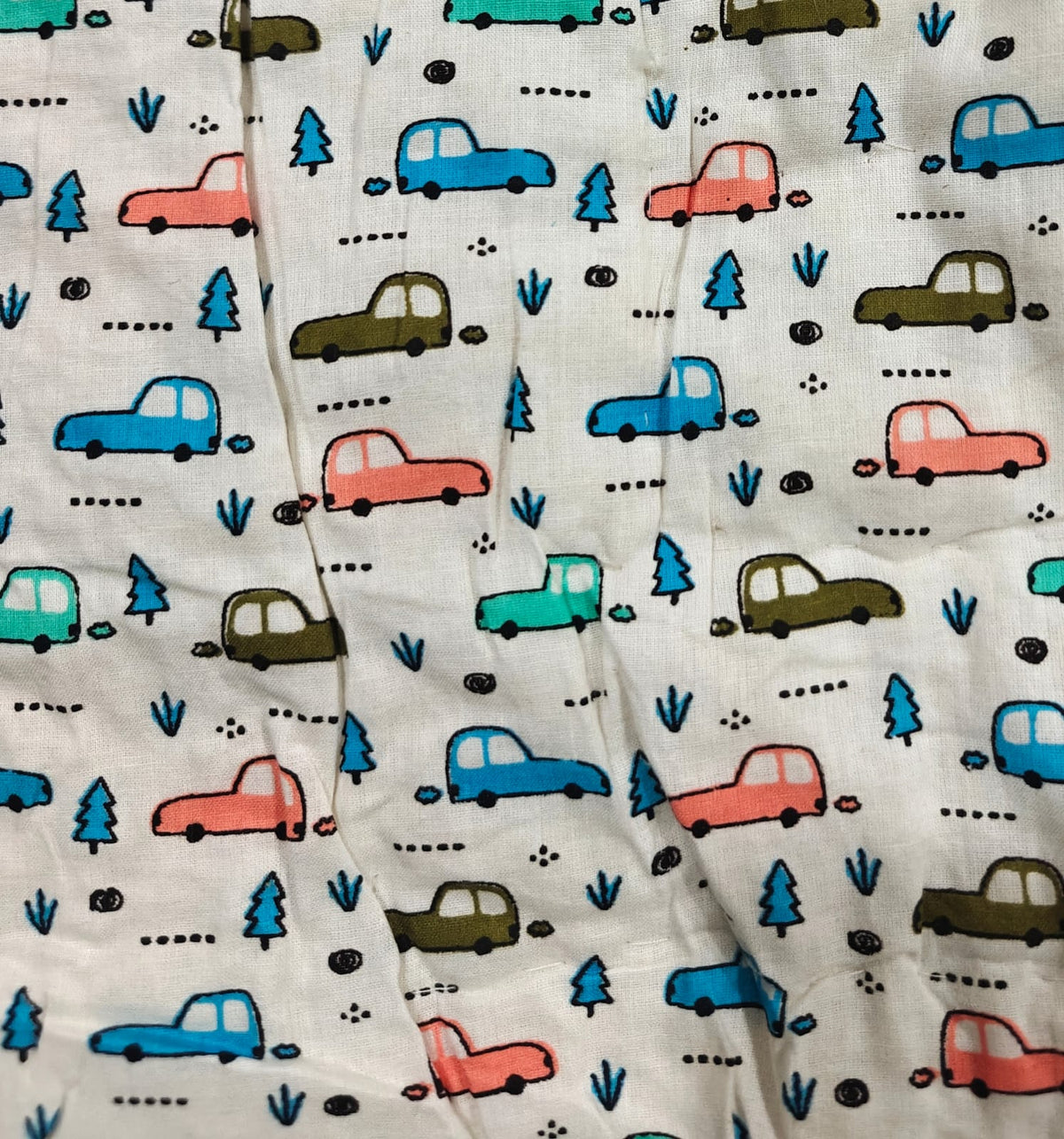Mulmul Baby Quilt - Tiny Wheels