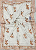 Handblock Printed Mulmul Baby Quilt - Little Fawn