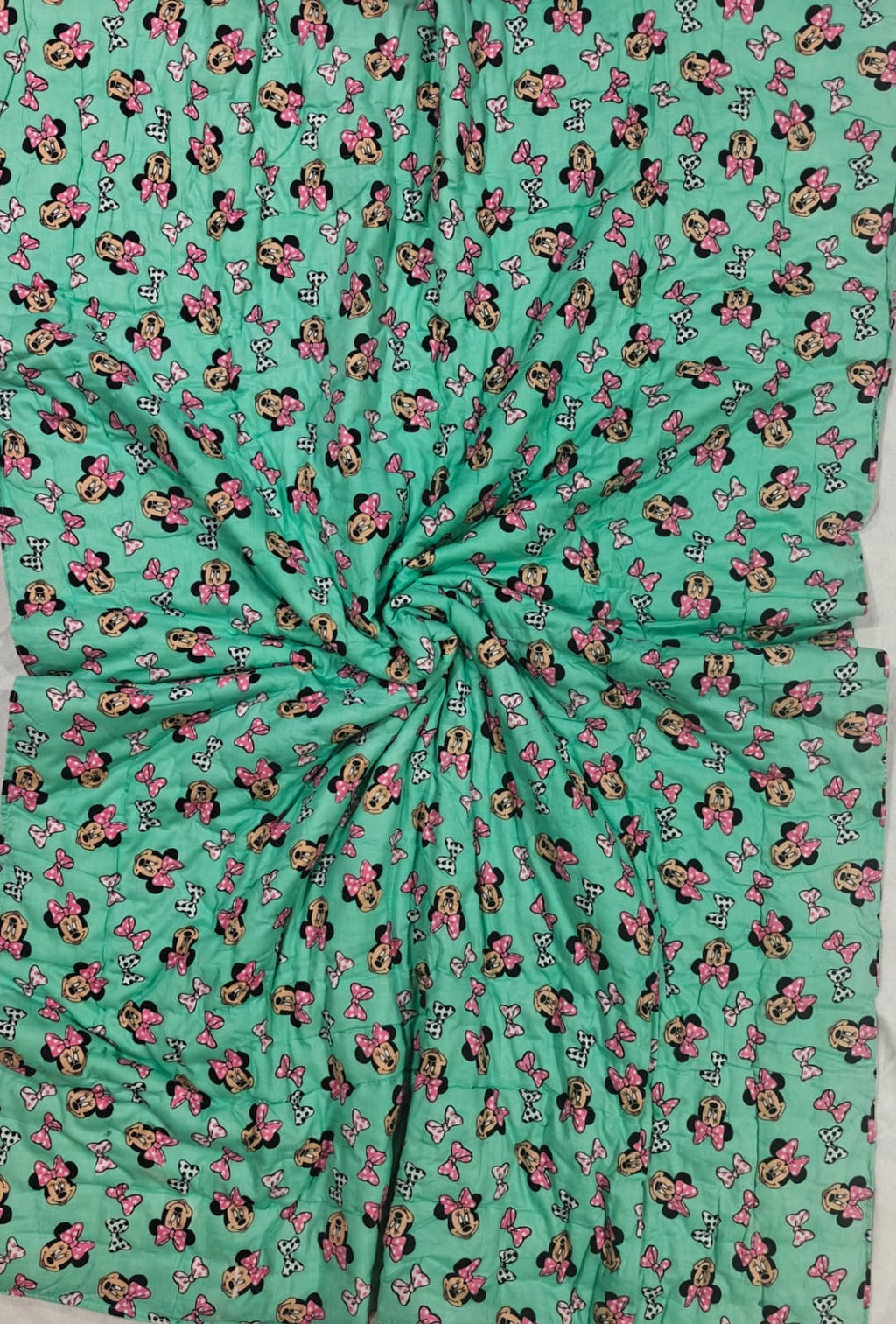 Mulmul Baby Quilt - Mint Bow Dreams
