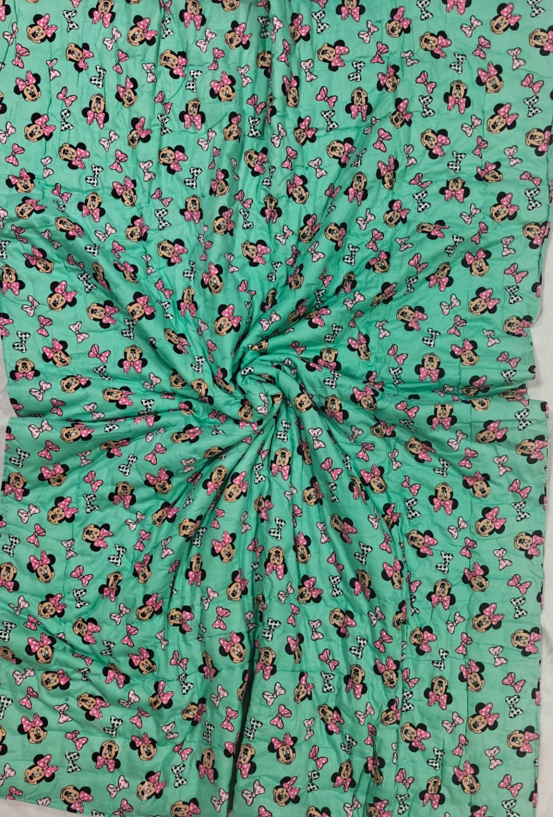 Mulmul Baby Quilt - Mint Bow Dreams