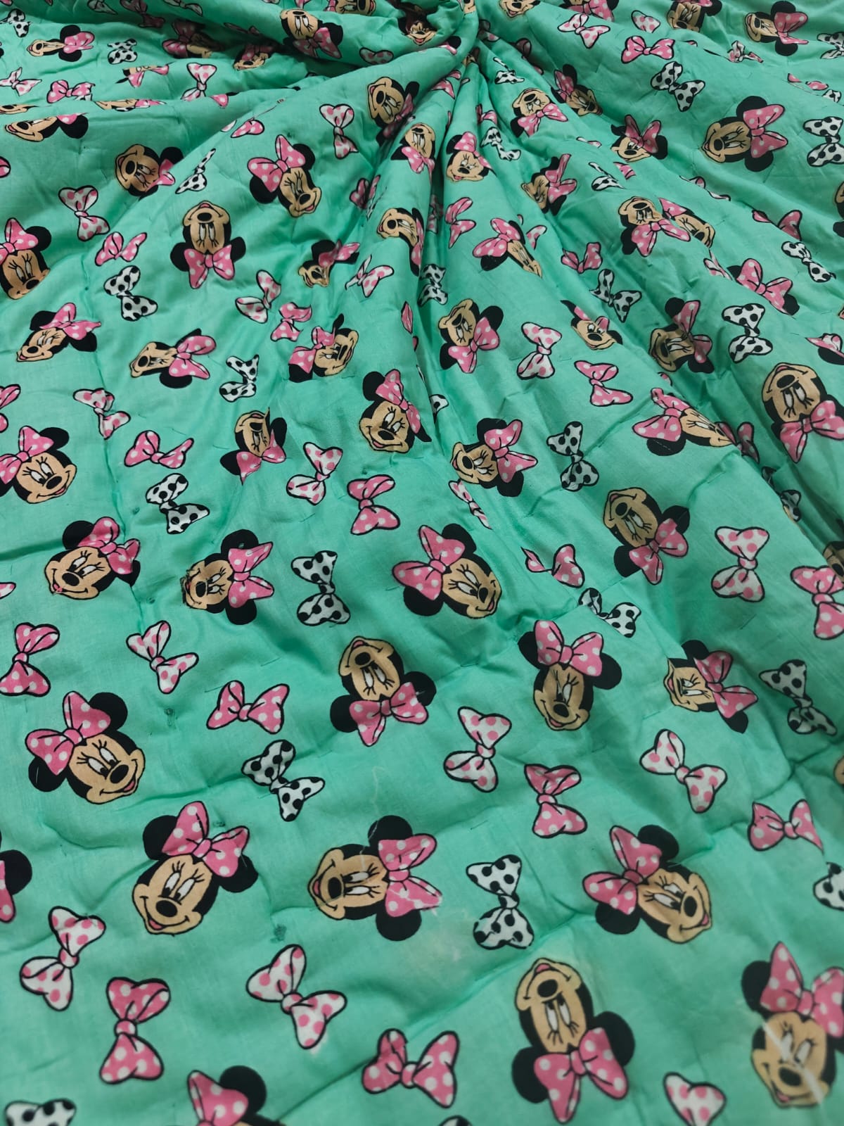 Mulmul Baby Quilt - Mint Bow Dreams