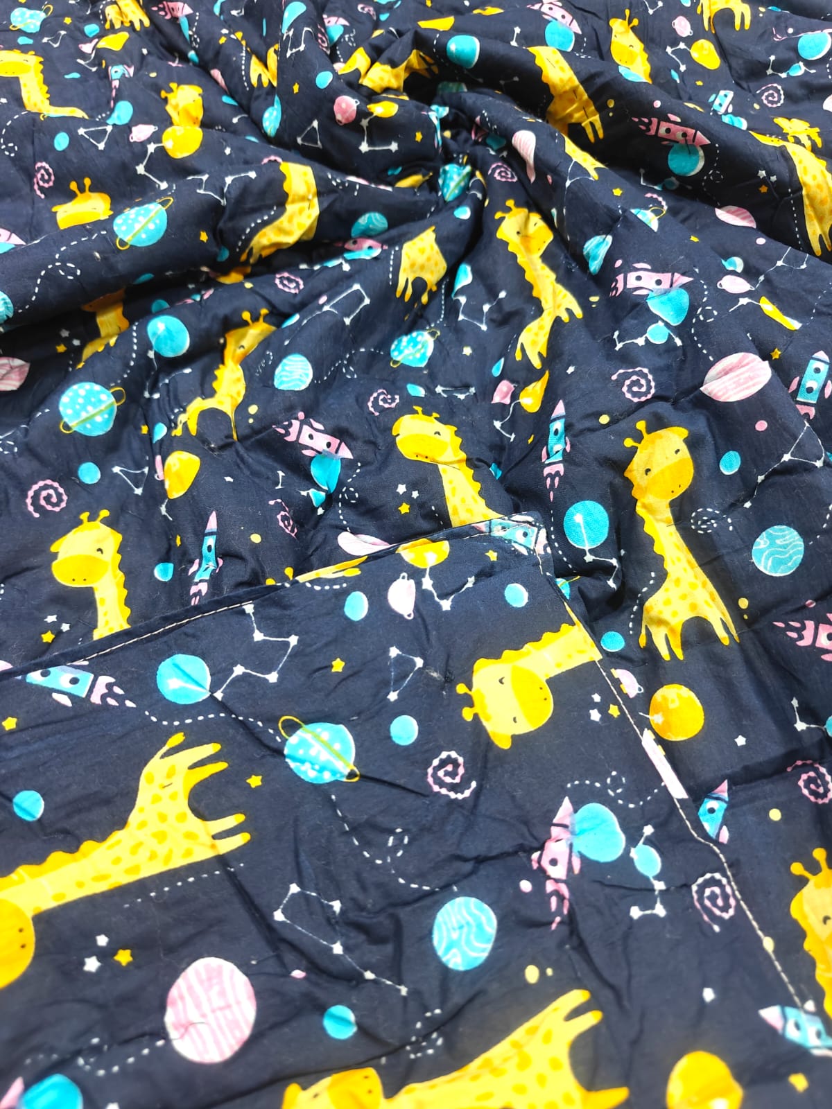 Mulmul Baby Quilt - Cosmic Giraffe