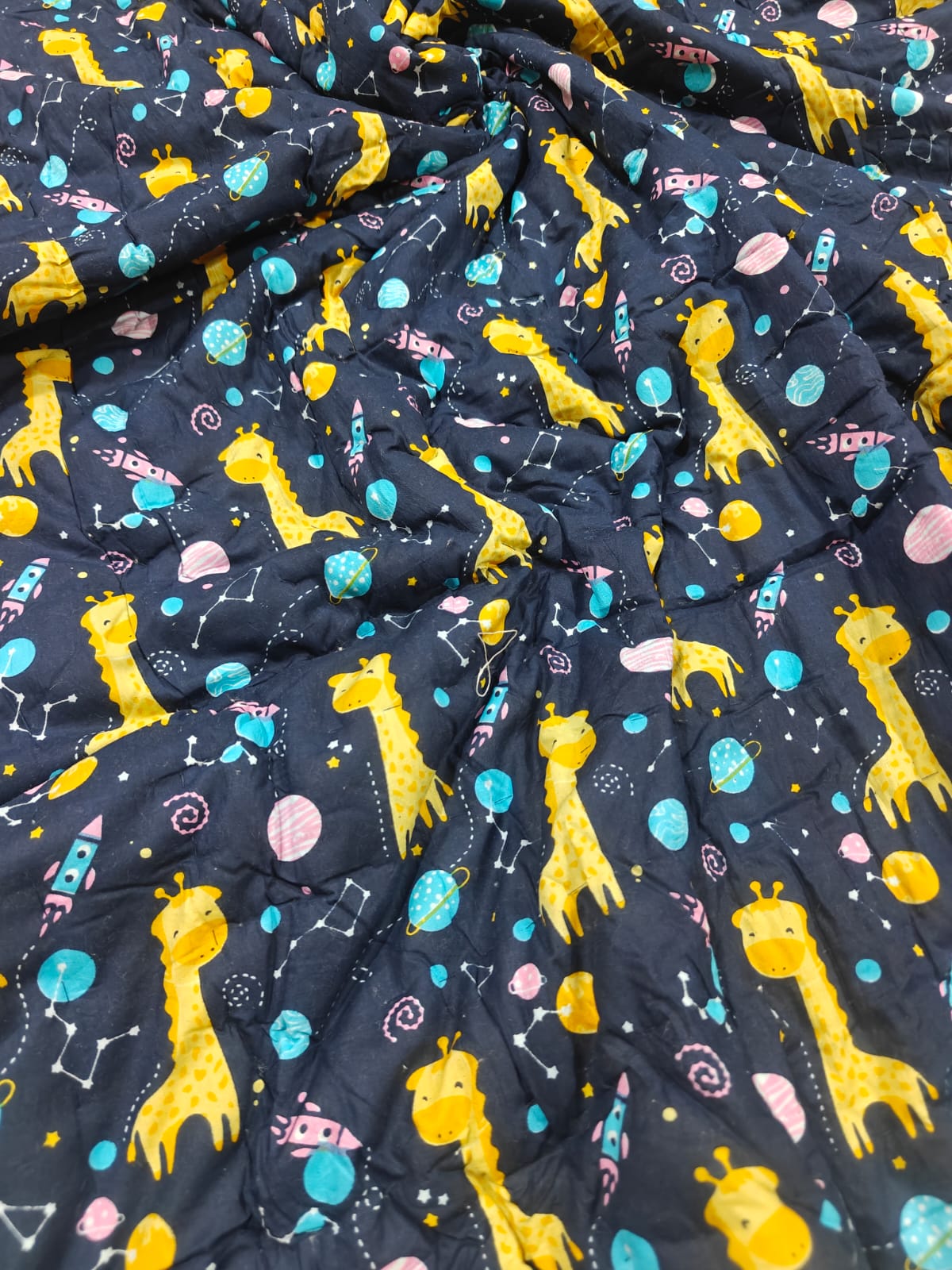 Mulmul Baby Quilt - Cosmic Giraffe