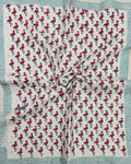 Reversible Handblock Printed Mulmul Baby Comforter - Flamingo Fun
