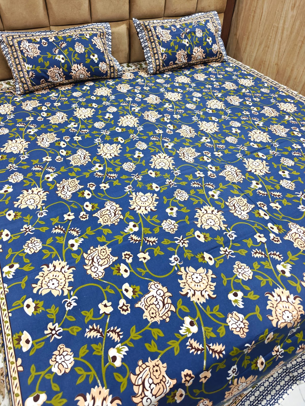 100% Cotton 250 TC King Bedsheet