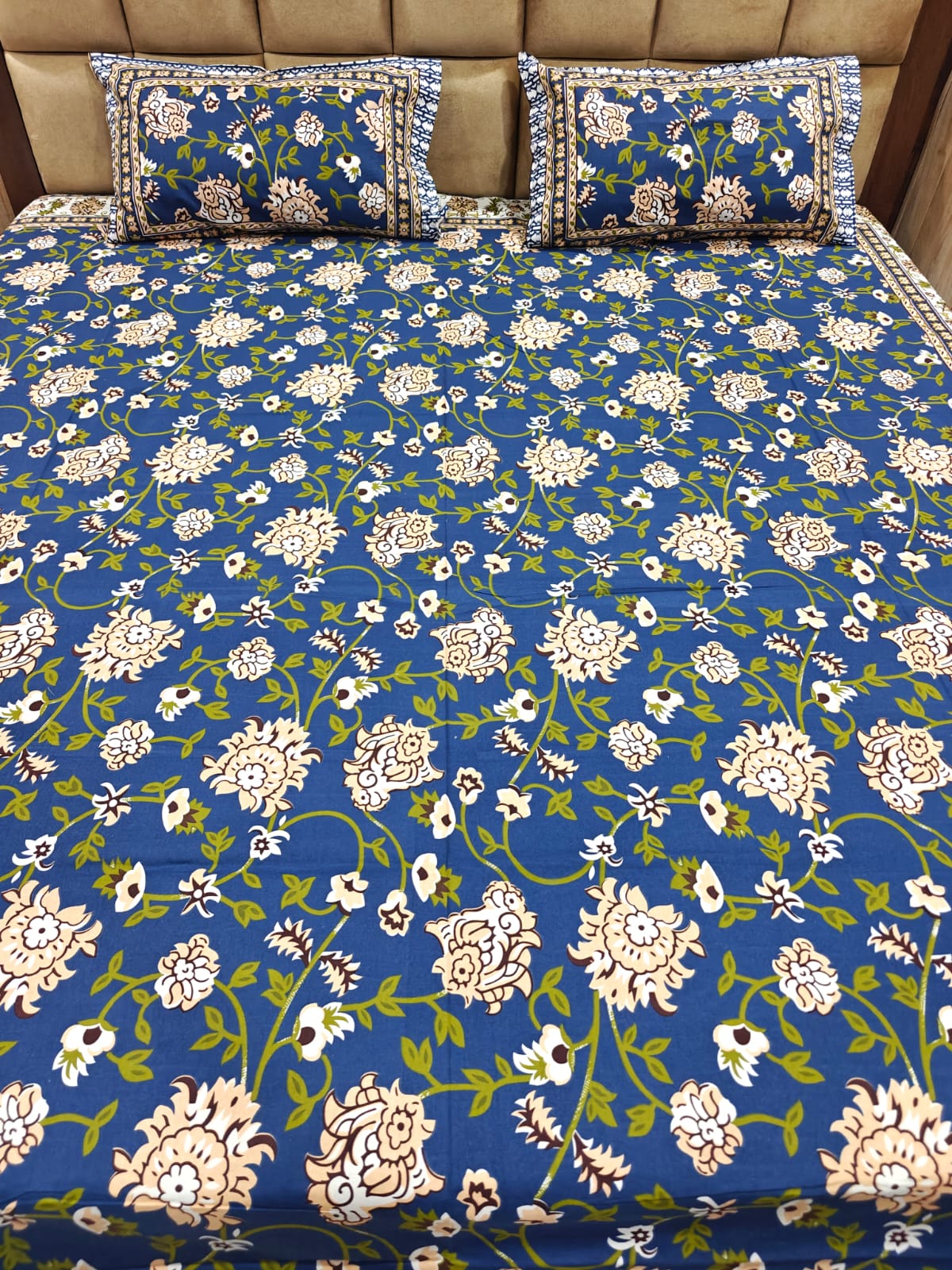 100% Cotton 250 TC King Bedsheet