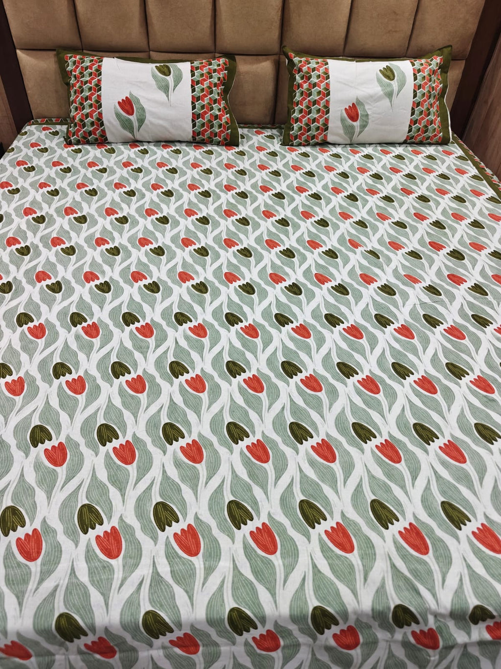100% Cotton 250 TC King Bedsheet