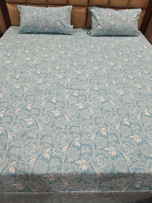 100% Cotton 250 TC King Bedsheet