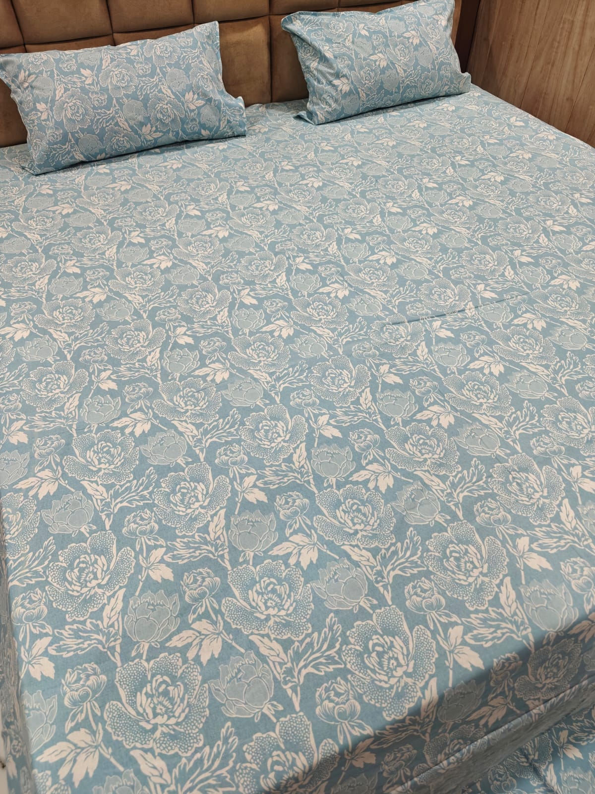 100% Cotton 250 TC King Bedsheet