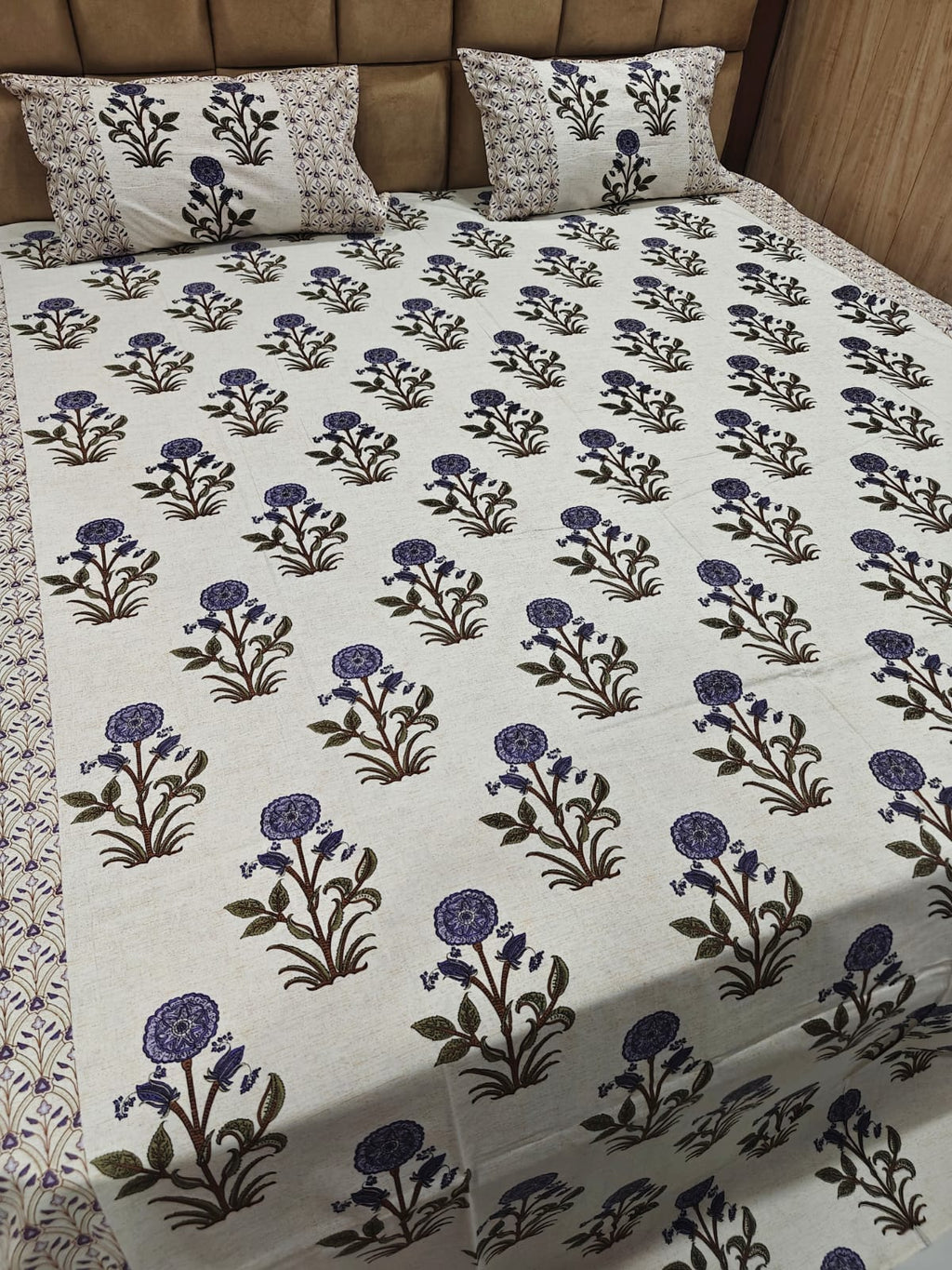 100% Cotton 250 TC King Bedsheet