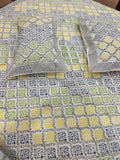 350 TC Handblock Percale Cotton King Bedsheet Set with 2 Pillow Covers - Rang Mahal