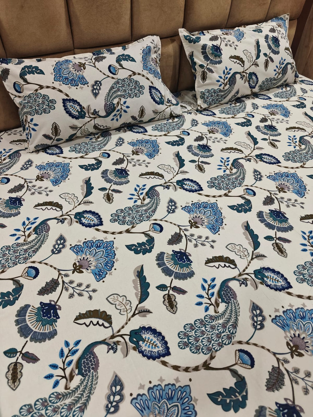Anokhi Floral 100% Cotton King Bedsheet Set with 2 Pillow Covers