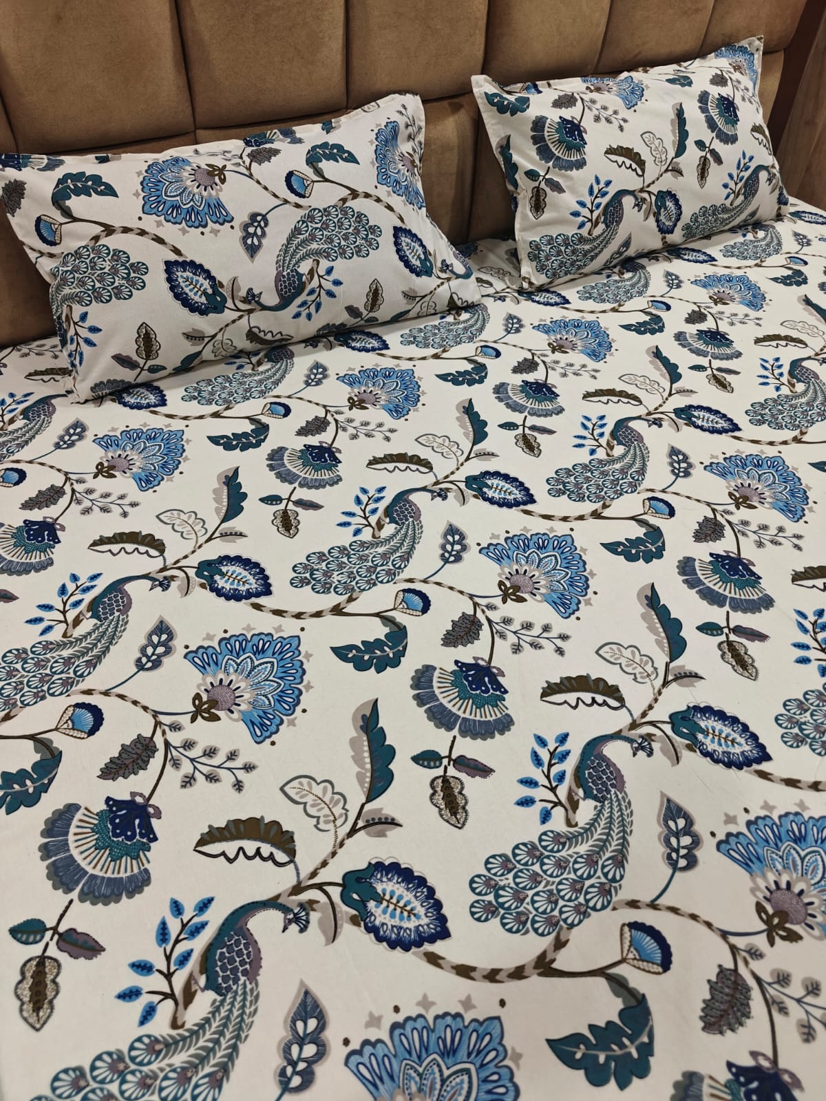 Anokhi Floral 100% Cotton King Bedsheet Set with 2 Pillow Covers