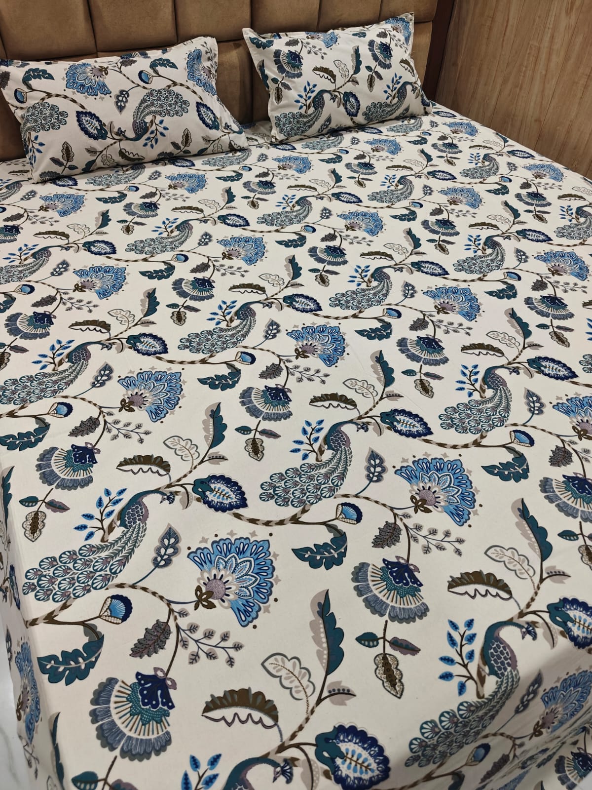 Anokhi Floral 100% Cotton King Bedsheet Set with 2 Pillow Covers