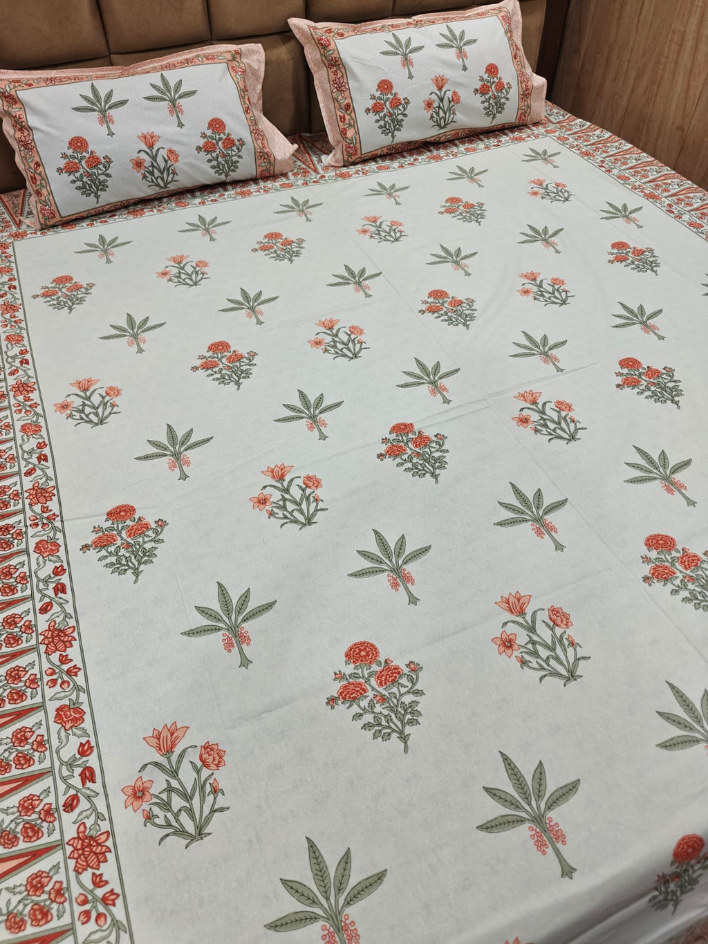 100% Cotton 250 TC King Bedsheet