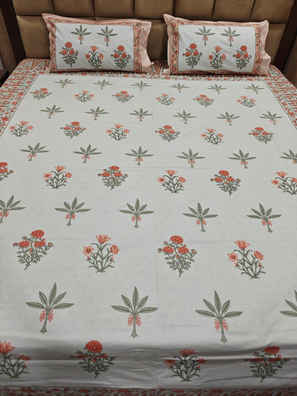 100% Cotton 250 TC King Bedsheet