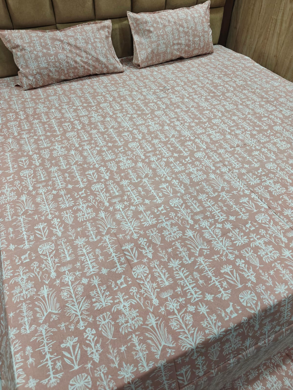 100% Cotton 250 TC King Bedsheet