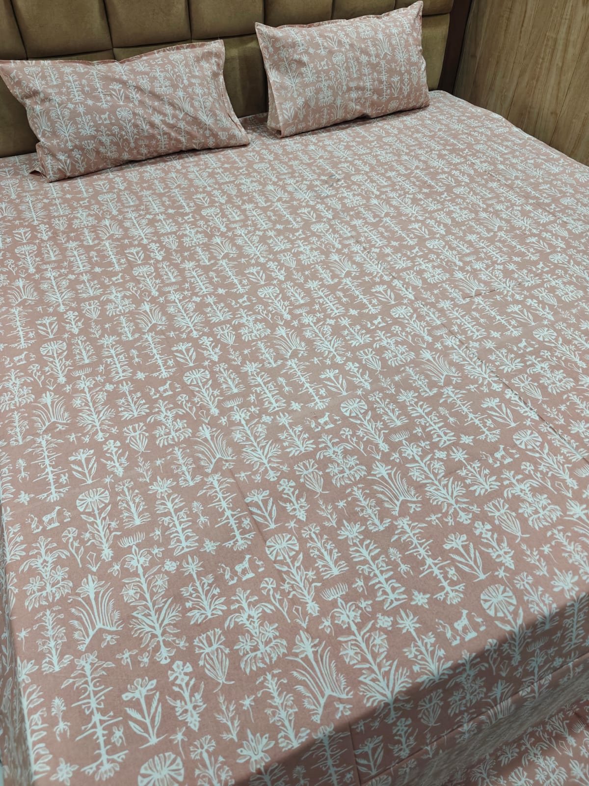 100% Cotton 250 TC King Bedsheet