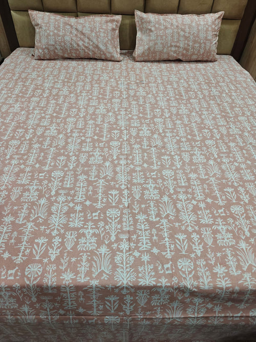 100% Cotton 250 TC King Bedsheet