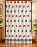 Handblock Printed Cotton Door Curtain - Gulabi Udaan