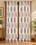 Handblock Printed Cotton Door Curtain - Gulabi Bahaar
