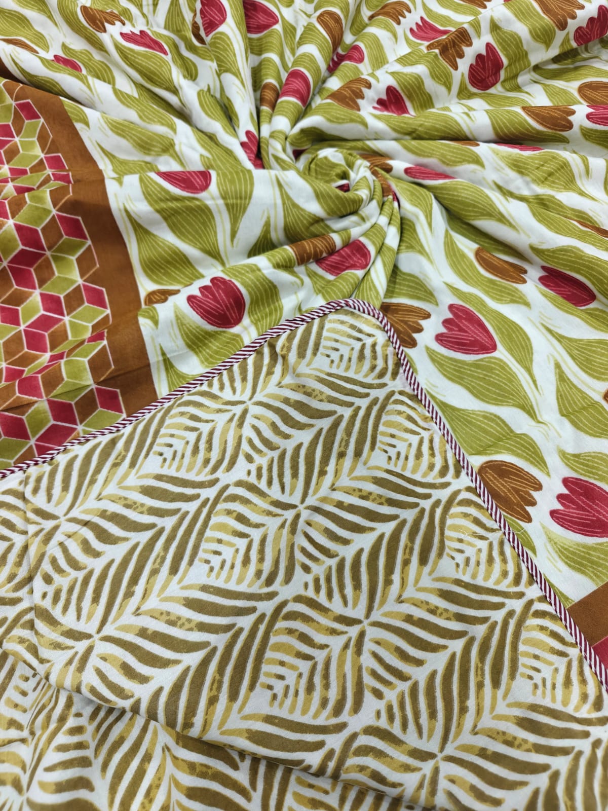 Tulip Collection Reversible Mulmul Double Dohar