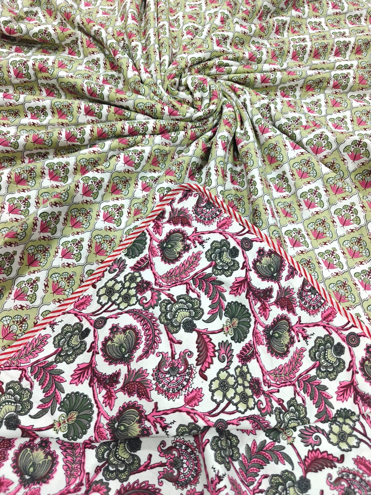 Reversible Cambric Cotton Double Dohar