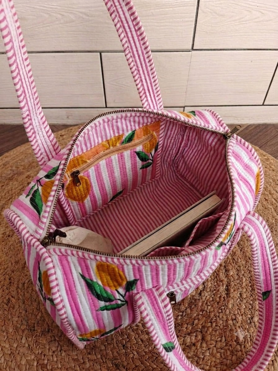 Quilted Cotton Duffel Bags