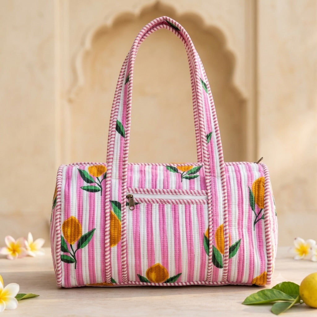 Quilted Cotton Duffel Bags
