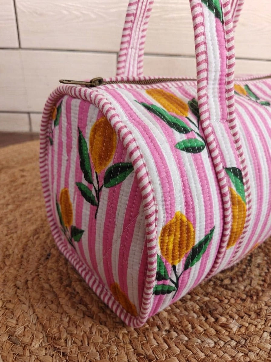 Quilted Cotton Duffel Bags