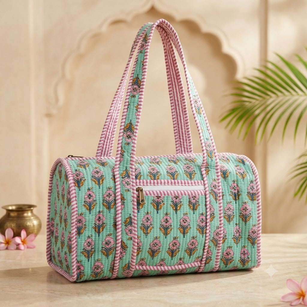 Quilted Cotton Duffel Bags